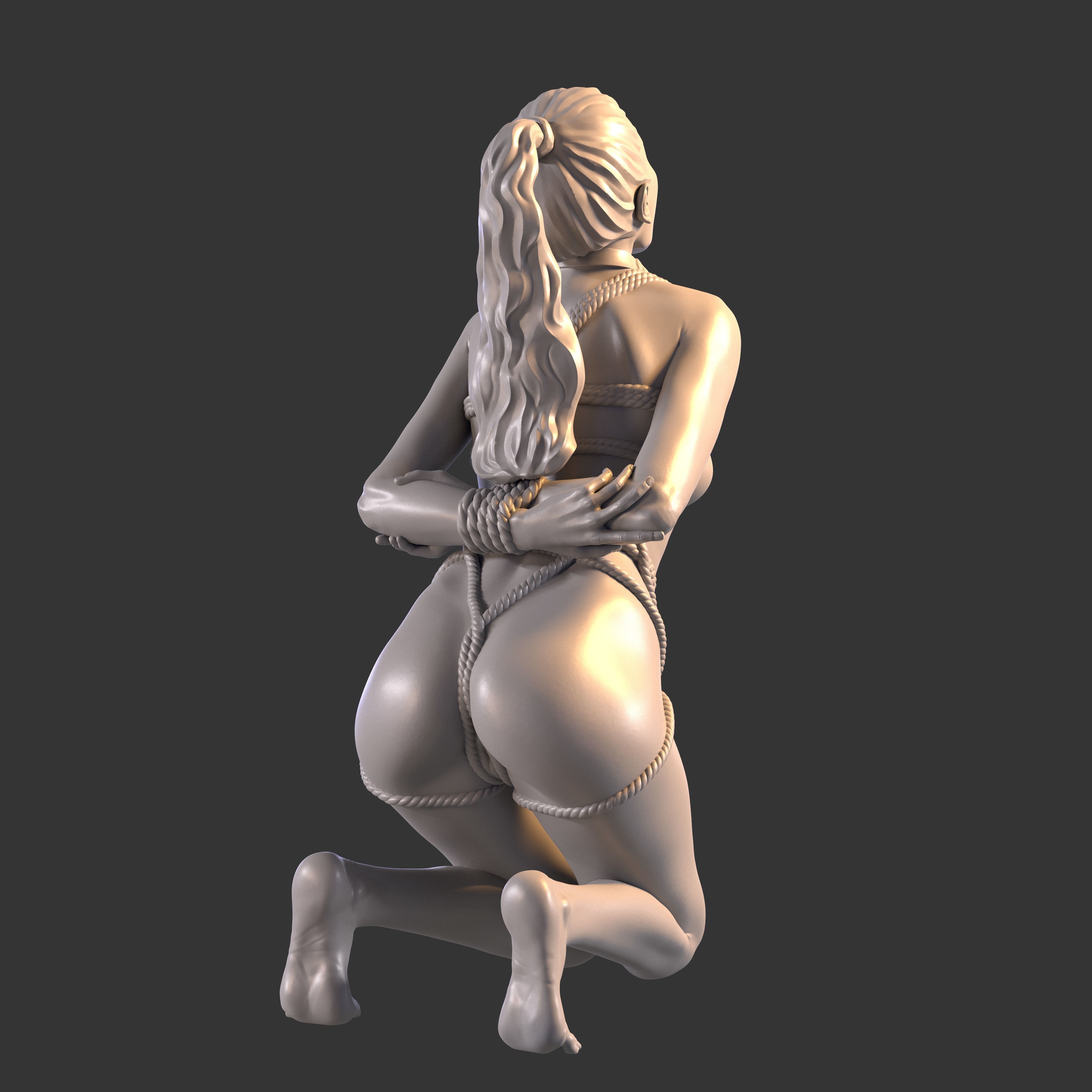 Shibari Girl Printable Figurine 3D print model_6