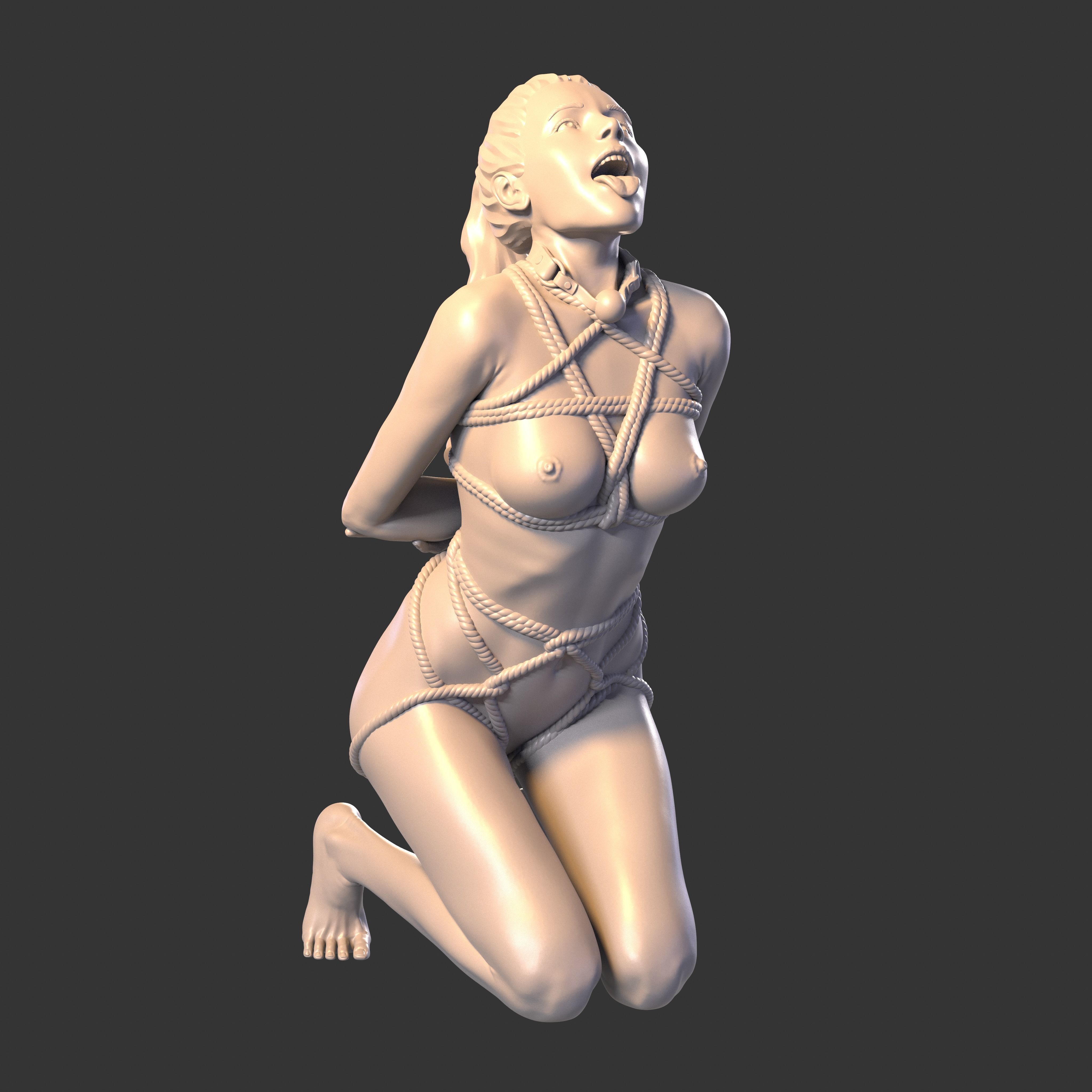 Shibari Girl Printable Figurine 3D print model_9