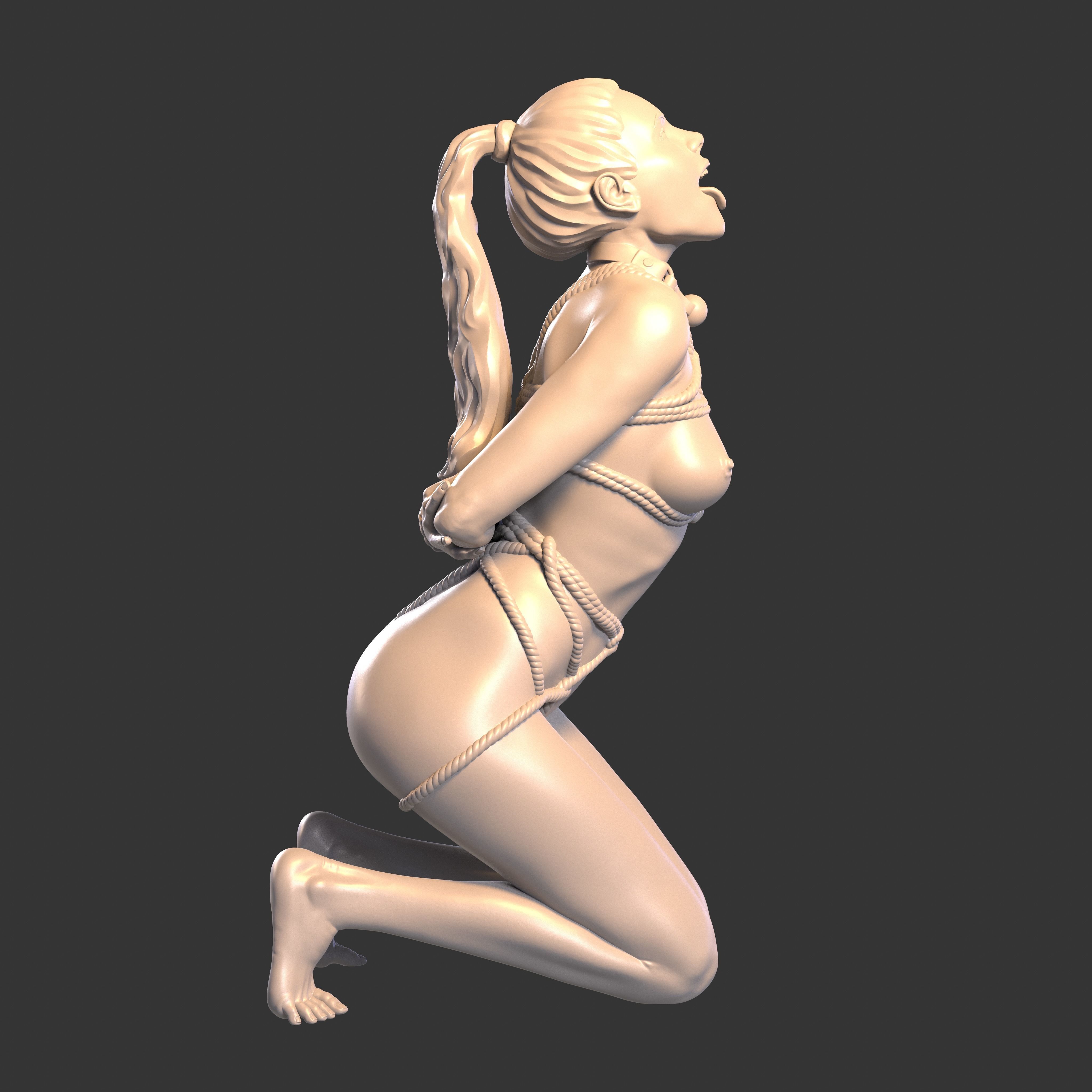 Shibari Girl Printable Figurine 3D print model_7