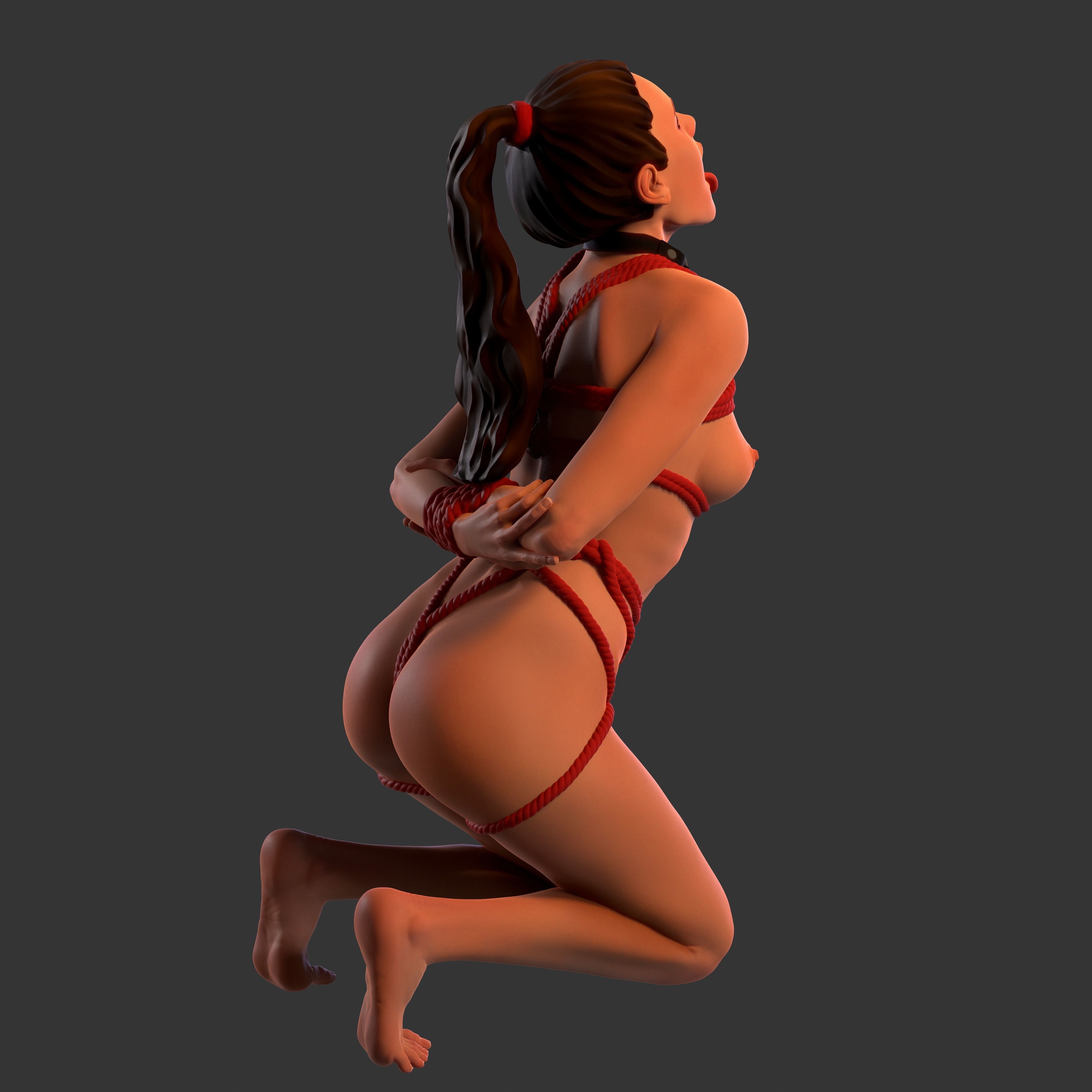 Shibari Girl Printable Figurine 3D print model_2