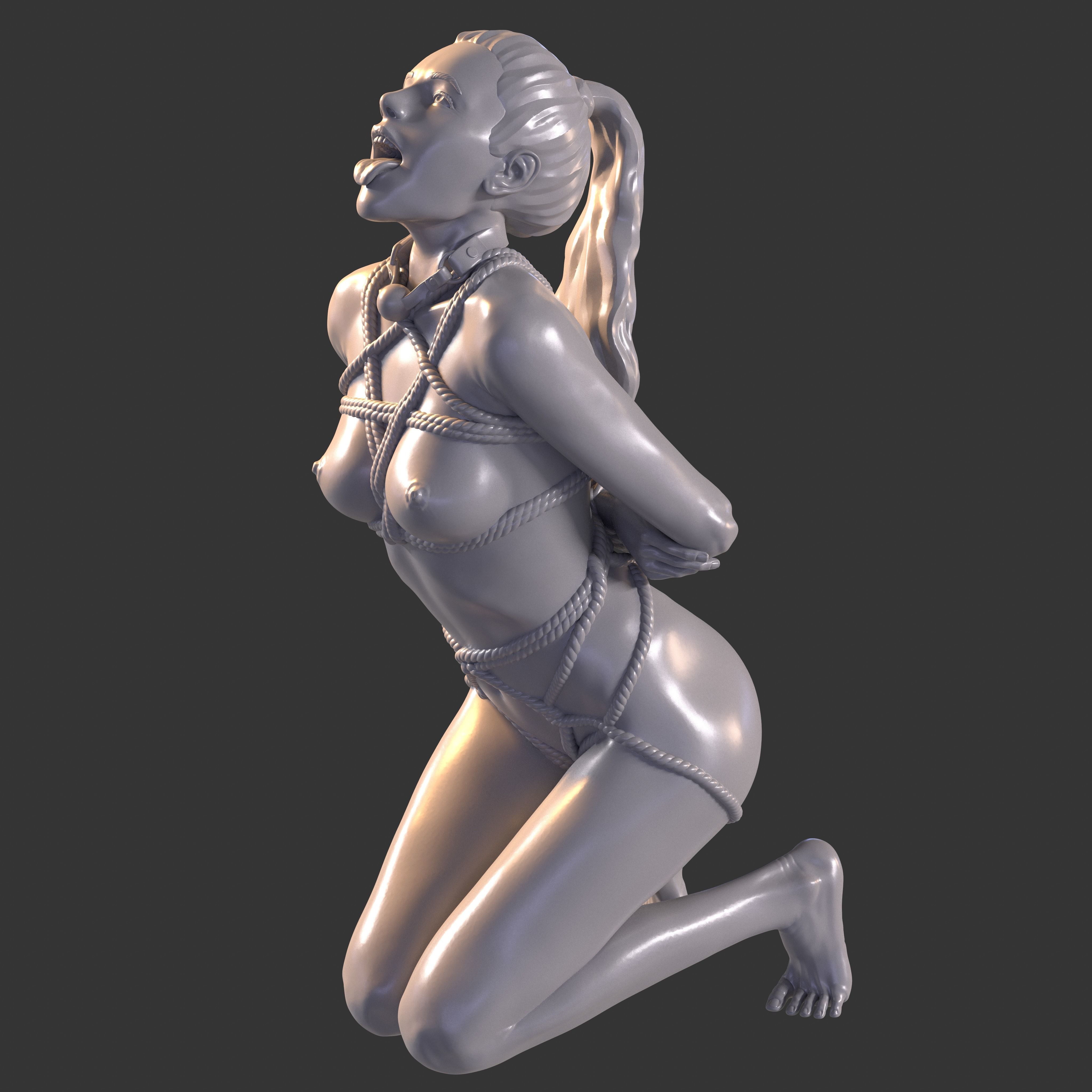 Shibari Girl Printable Figurine 3D print model_3