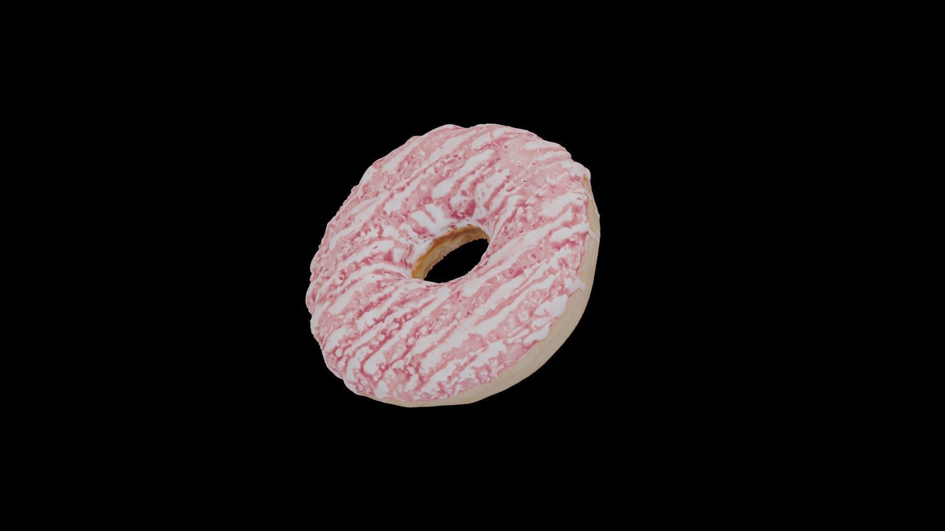 Scanned Donuts 5 flavors 1 high and 2 lowpoly versions Low-poly 3D model_38