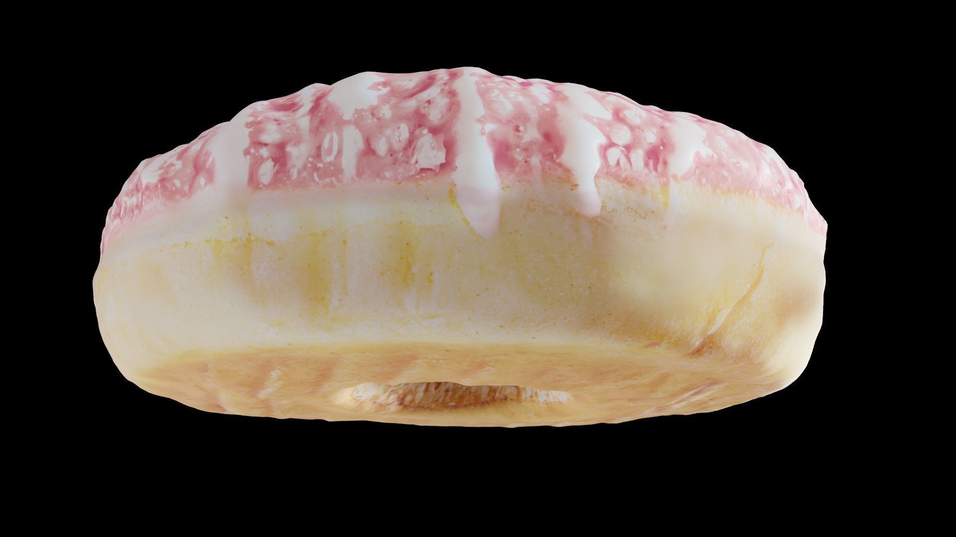 Scanned Donuts 5 flavors 1 high and 2 lowpoly versions Low-poly 3D model_18