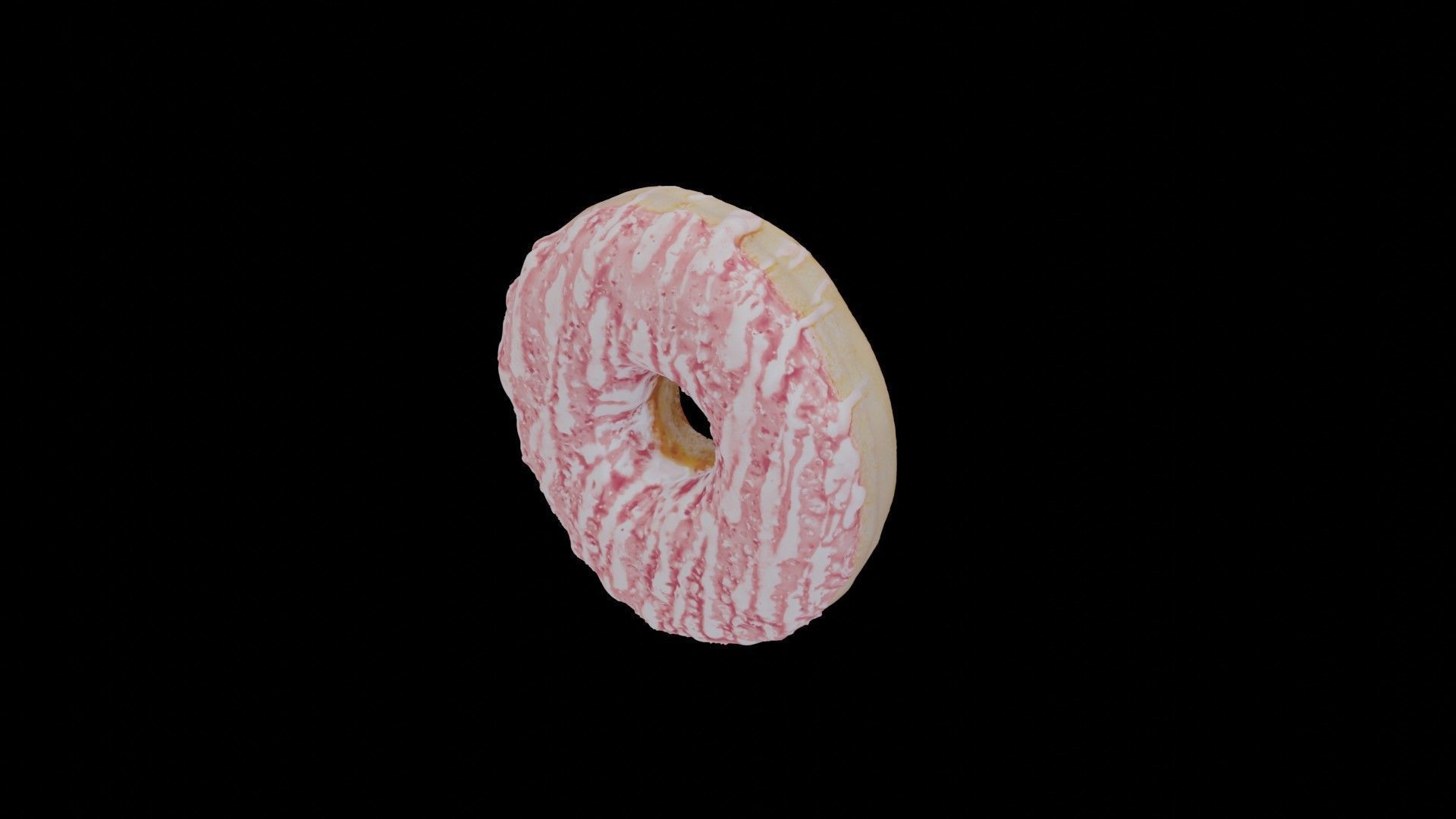 Scanned Donuts 5 flavors 1 high and 2 lowpoly versions Low-poly 3D model_34
