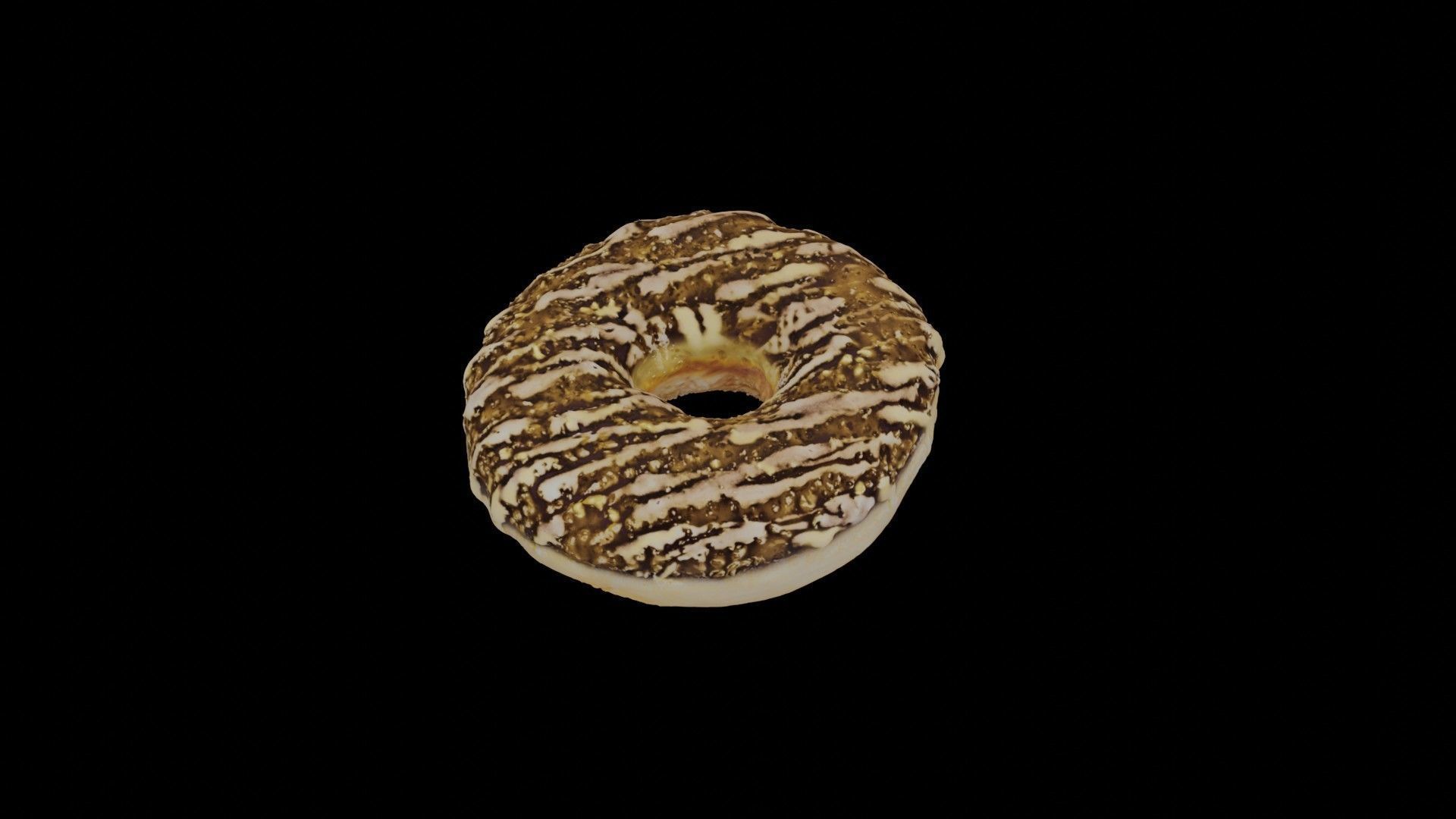 Scanned Donuts 5 flavors 1 high and 2 lowpoly versions Low-poly 3D model_55