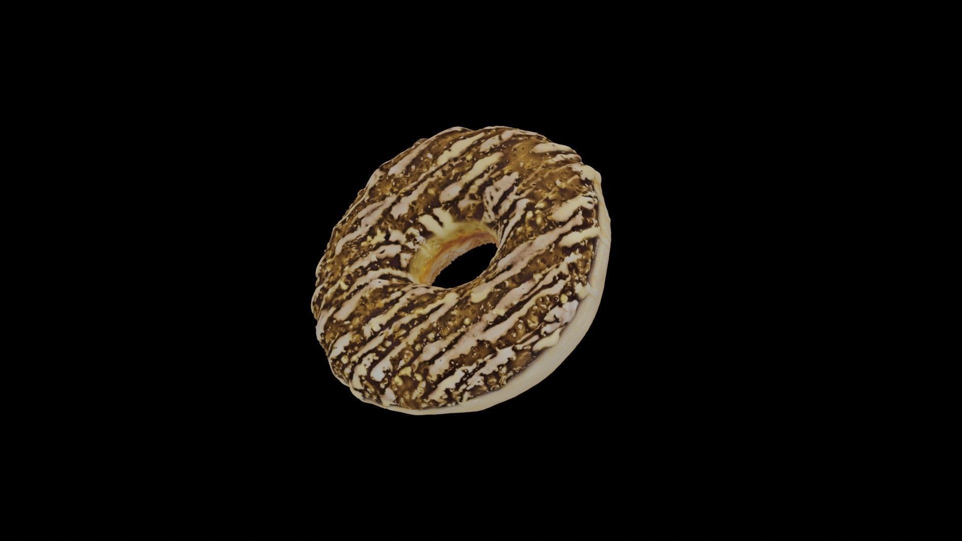 Scanned Donuts 5 flavors 1 high and 2 lowpoly versions Low-poly 3D model_42