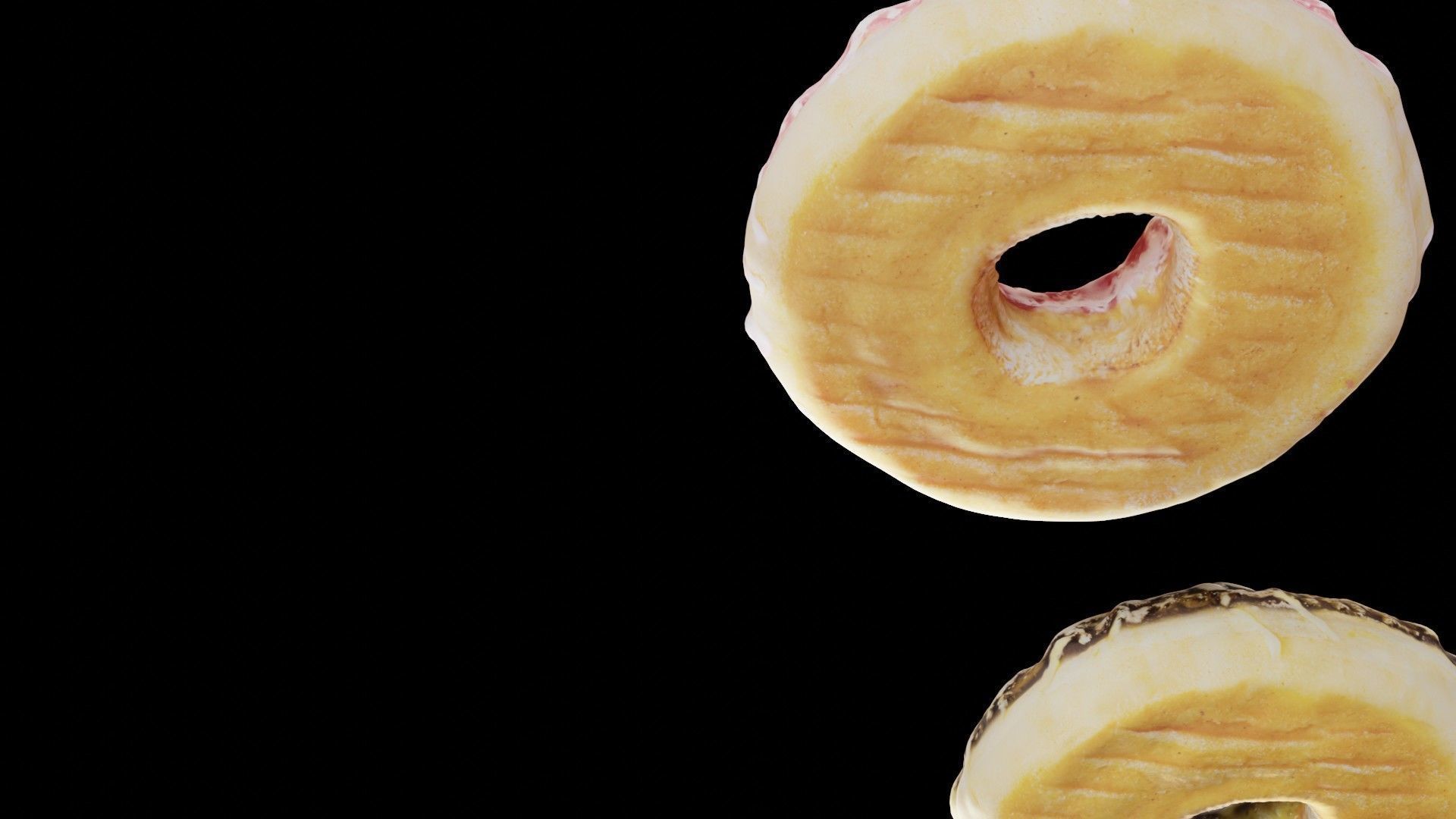 Scanned Donuts 5 flavors 1 high and 2 lowpoly versions Low-poly 3D model_22