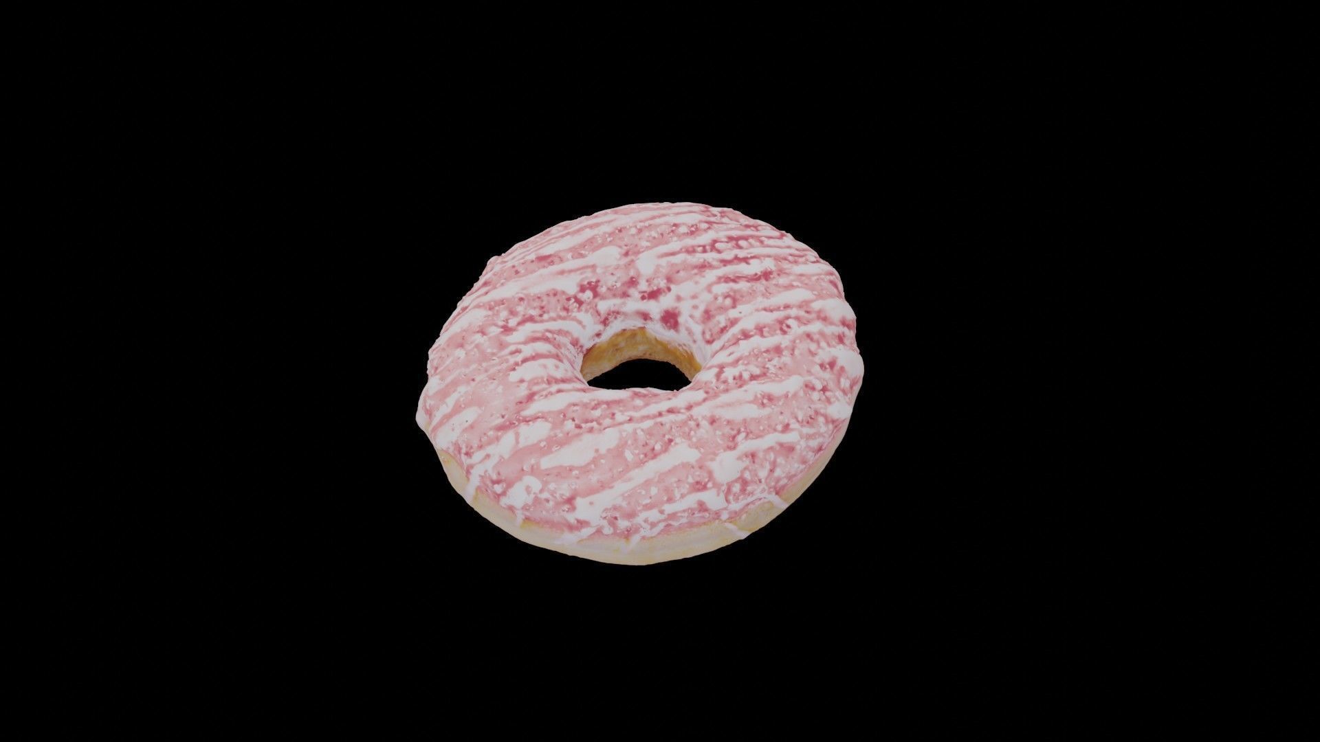 Scanned Donuts 5 flavors 1 high and 2 lowpoly versions Low-poly 3D model_37