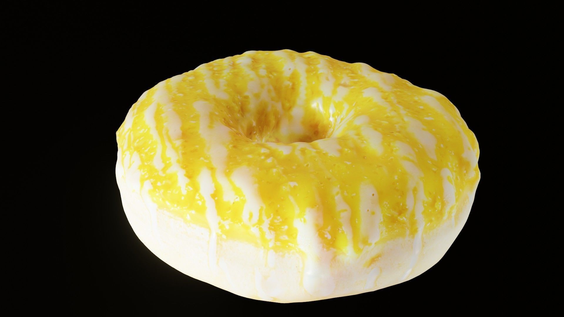 Scanned Donuts 5 flavors 1 high and 2 lowpoly versions Low-poly 3D model_5