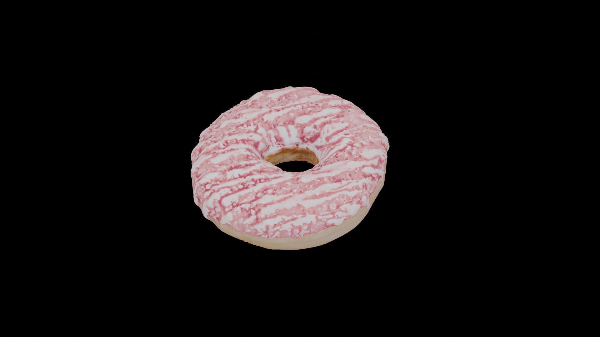 Scanned Donuts 5 flavors 1 high and 2 lowpoly versions Low-poly 3D model_63