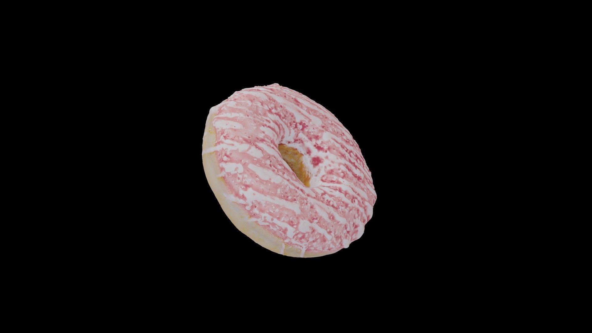 Scanned Donuts 5 flavors 1 high and 2 lowpoly versions Low-poly 3D model_46