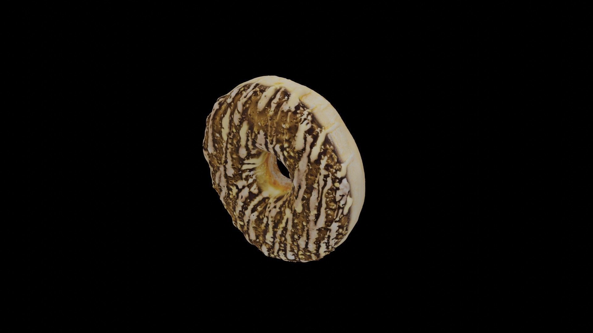 Scanned Donuts 5 flavors 1 high and 2 lowpoly versions Low-poly 3D model_50