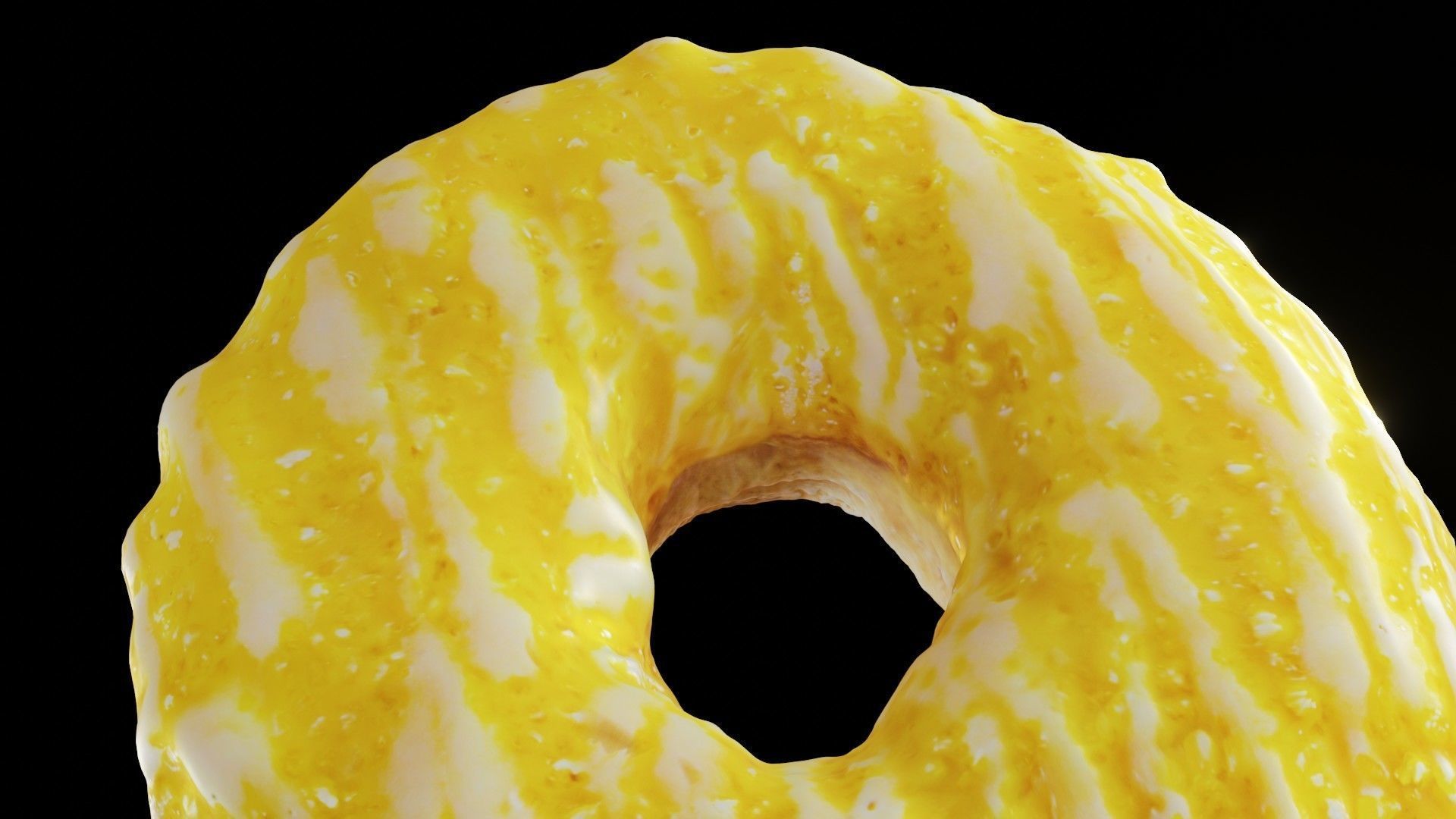 Scanned Donuts 5 flavors 1 high and 2 lowpoly versions Low-poly 3D model_11