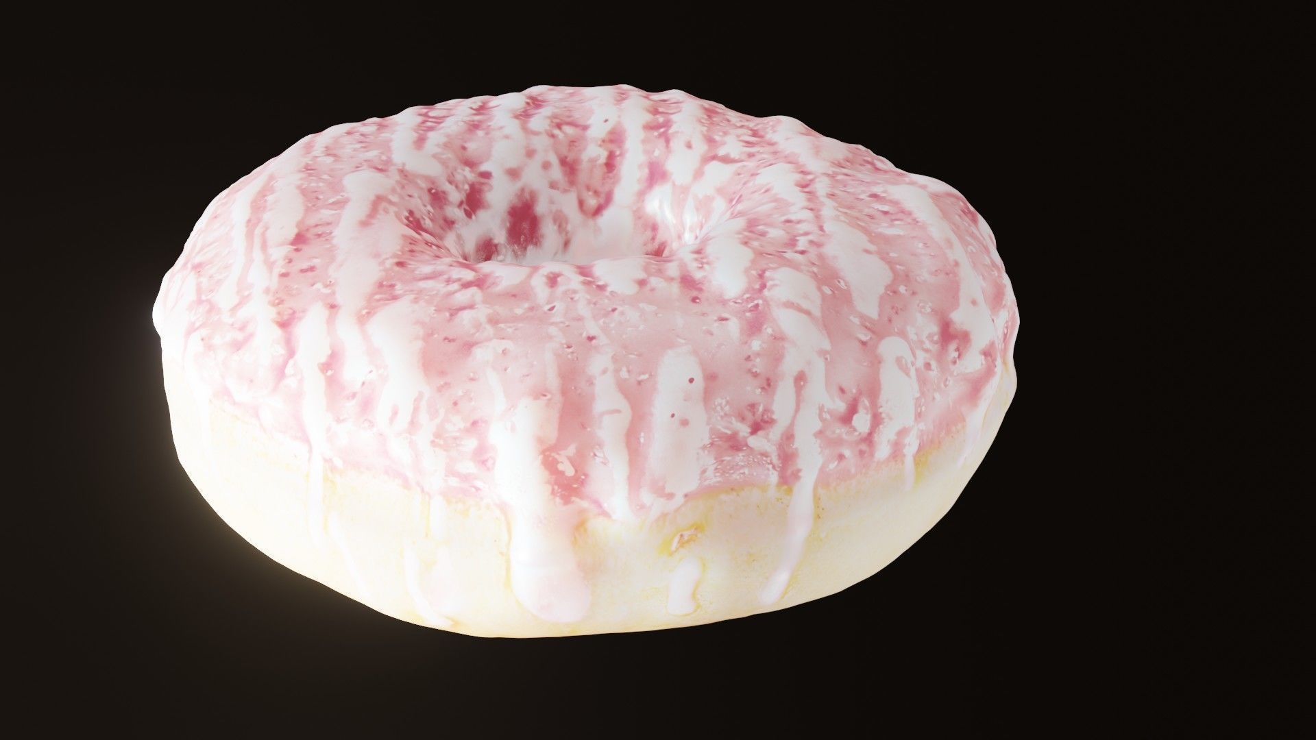 Scanned Donuts 5 flavors 1 high and 2 lowpoly versions Low-poly 3D model_12