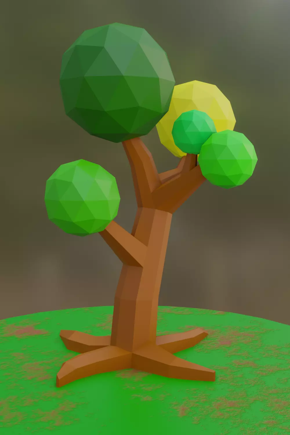 Tree 01 LowPoly  Free 3D model_0