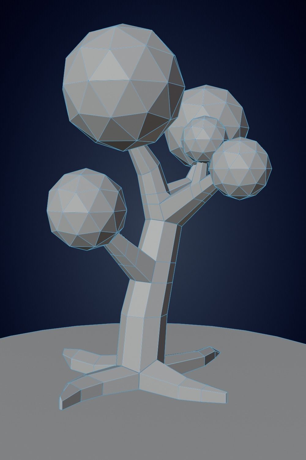 Tree 01 LowPoly  Free 3D model_1