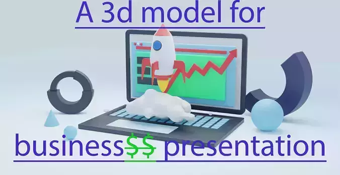 low poly laptop design Free low-poly 3D model