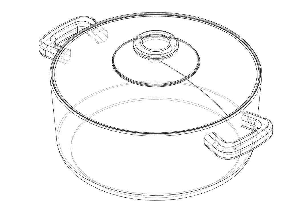 cooking pot 3d model  3D model_8