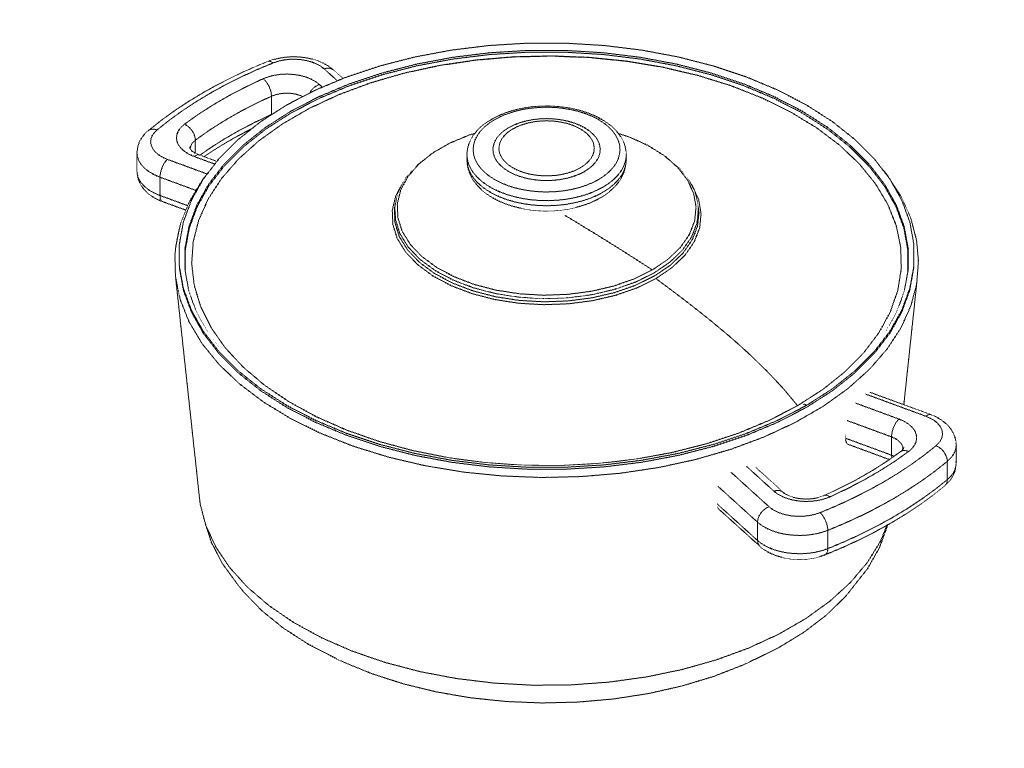 cooking pot 3d model  3D model_7