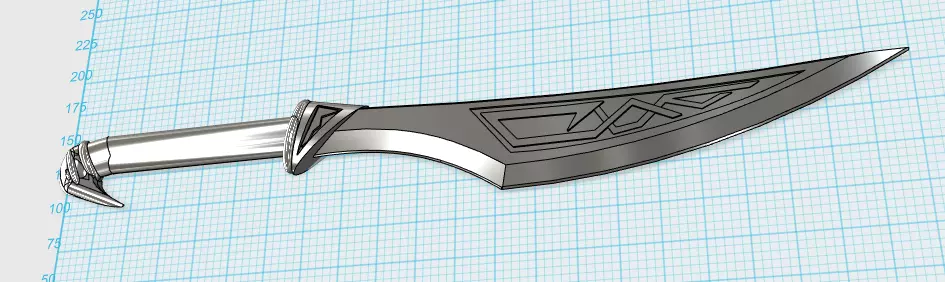 skyrim nordic carved dagger 3D print model_0