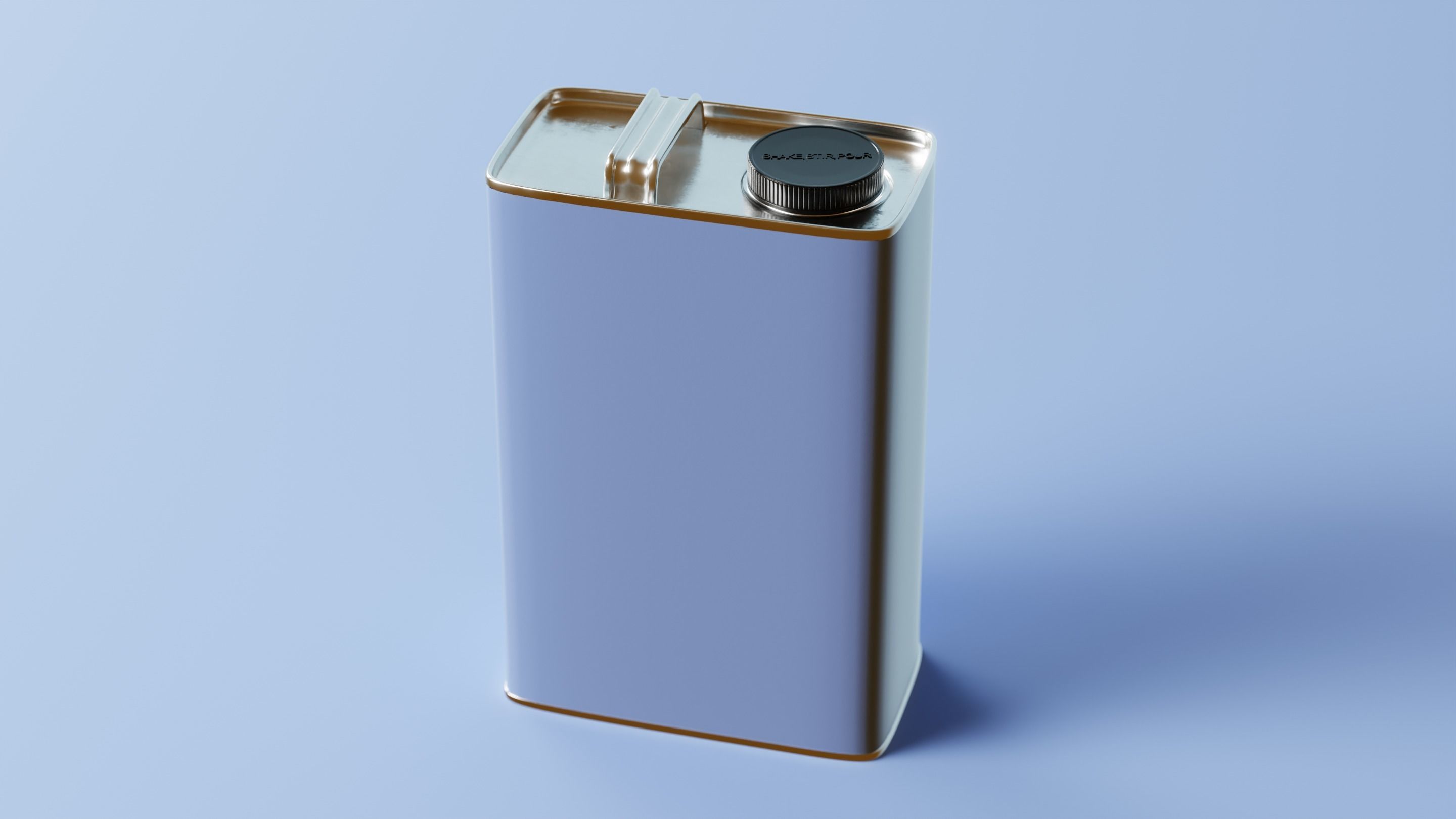 Paint Can 1 Gallon F-Style Oblong 3D Model 3D model_4