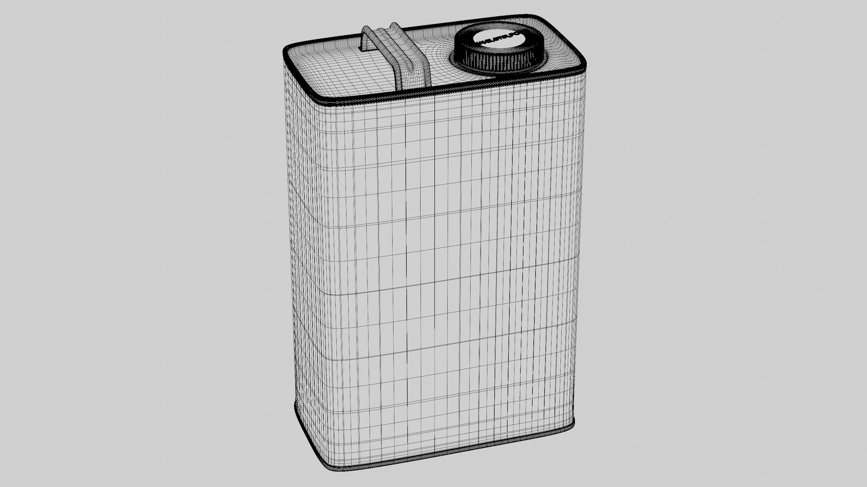 Paint Can 1 Gallon F-Style Oblong 3D Model 3D model_2