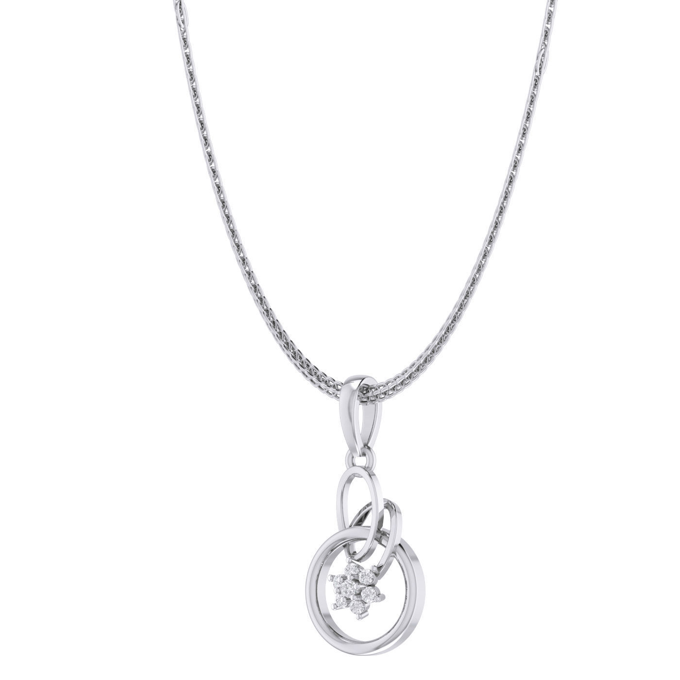 Women Ring Earrings Pendant set 3dm stl 3mf glb render details 3D print model_19