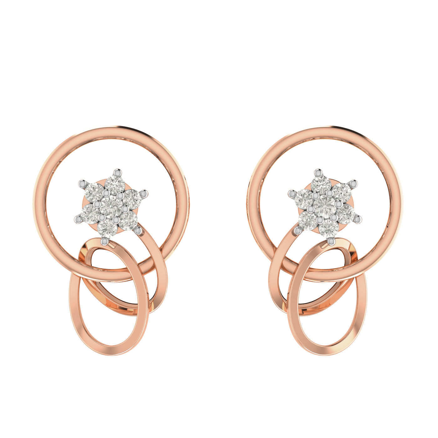 Women Ring Earrings Pendant set 3dm stl 3mf glb render details 3D print model_2
