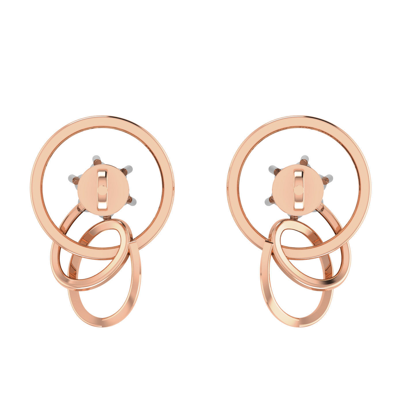 Women Ring Earrings Pendant set 3dm stl 3mf glb render details 3D print model_8