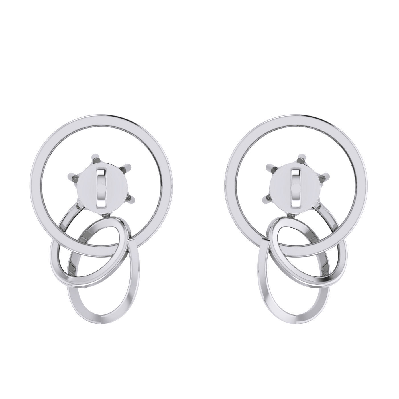 Women Ring Earrings Pendant set 3dm stl 3mf glb render details 3D print model_7