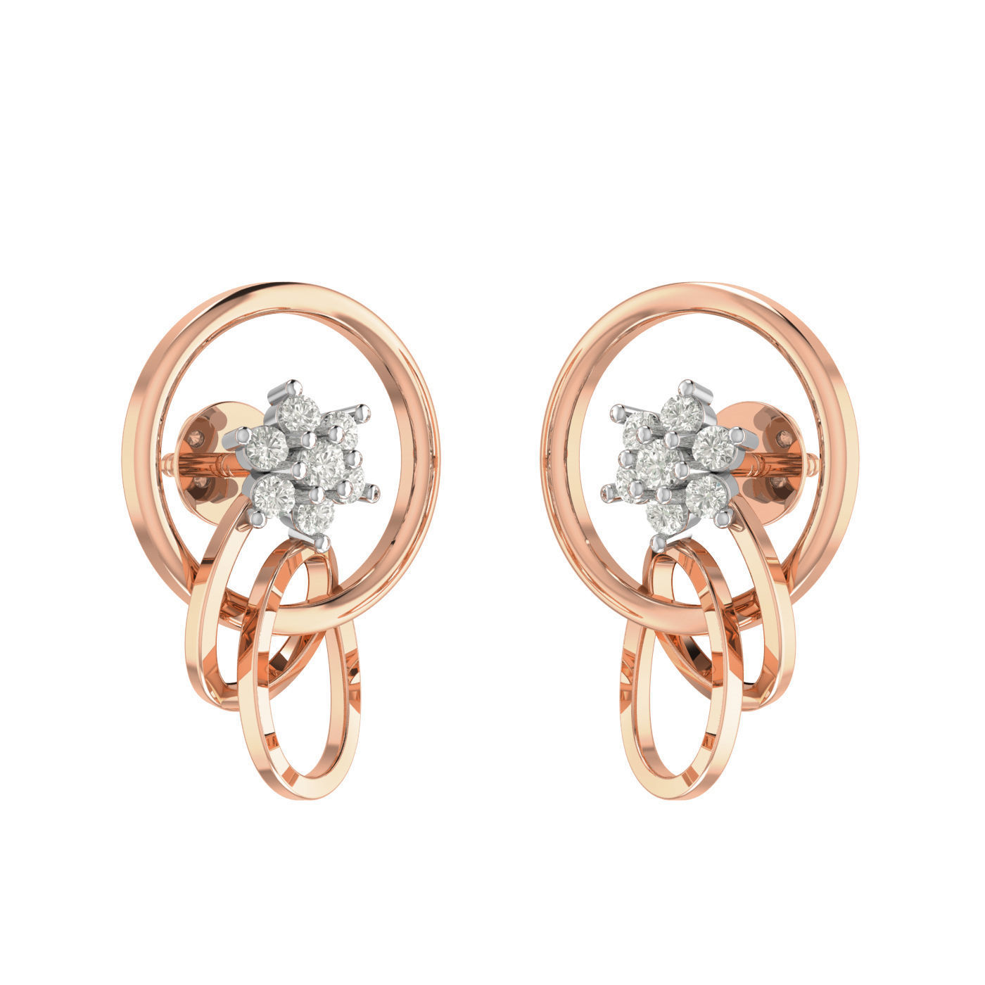 Women Ring Earrings Pendant set 3dm stl 3mf glb render details 3D print model_26