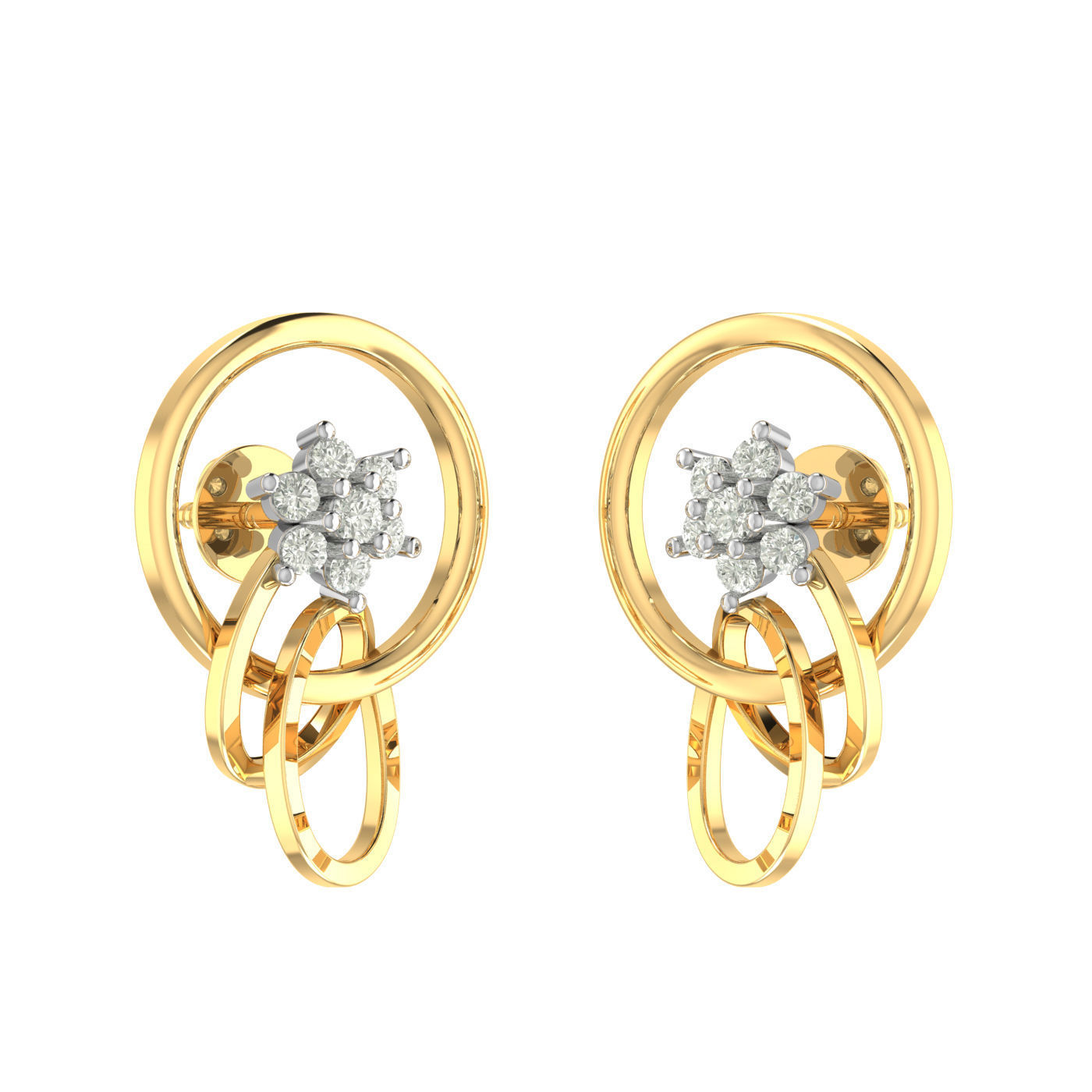 Women Ring Earrings Pendant set 3dm stl 3mf glb render details 3D print model_24