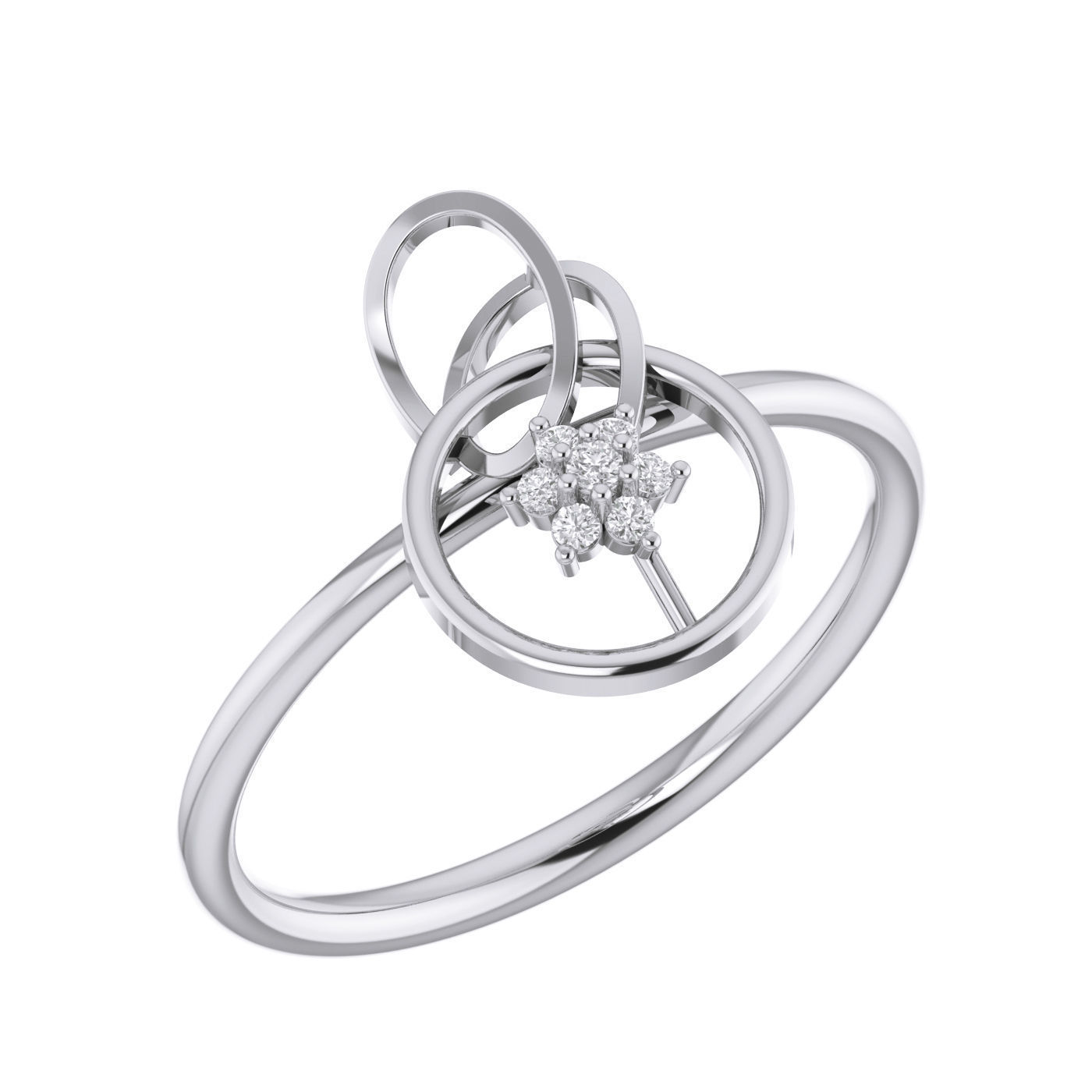 Women Ring Earrings Pendant set 3dm stl 3mf glb render details 3D print model_23