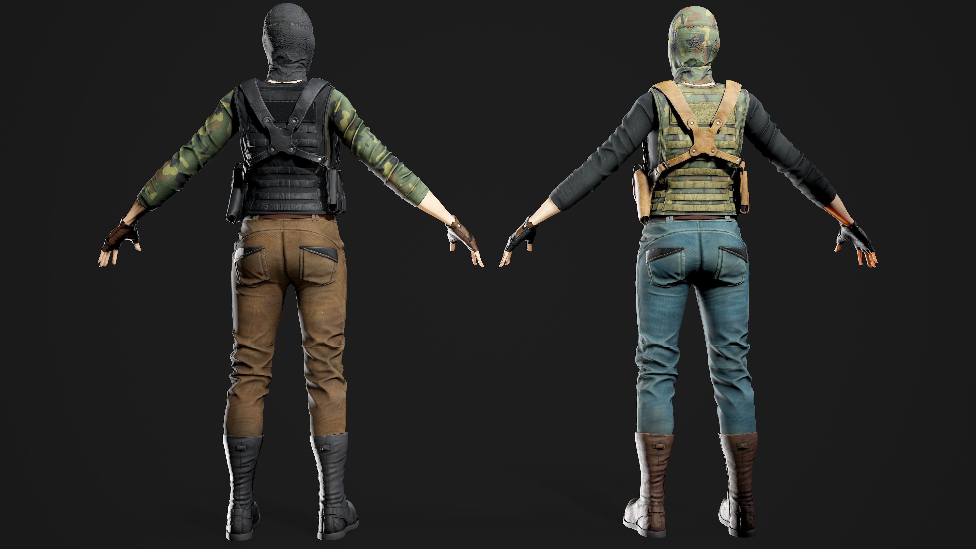 Operator Female - gameready - Unreal Low-poly 3D model_1