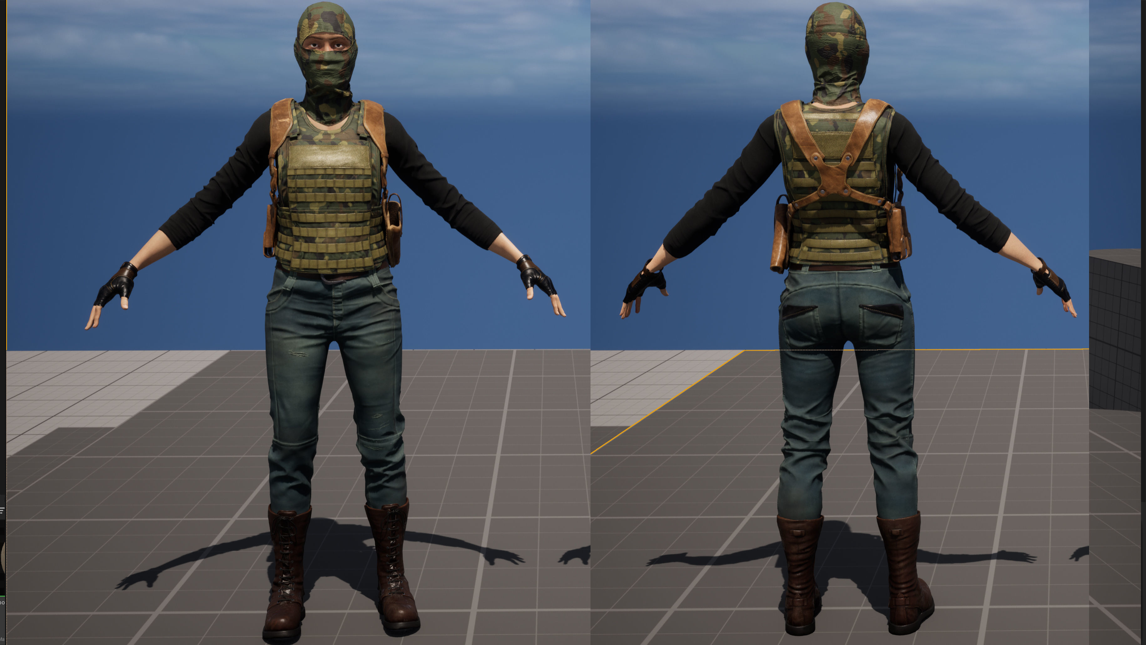 Operator Female - gameready - Unreal Low-poly 3D model_5