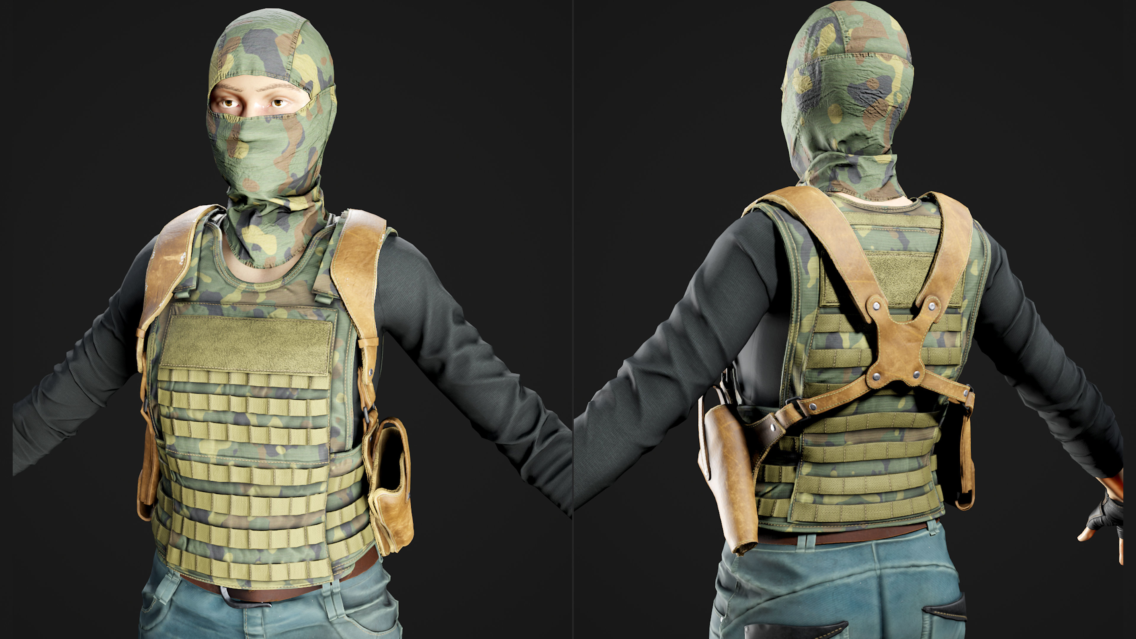 Operator Female - gameready - Unreal Low-poly 3D model_2