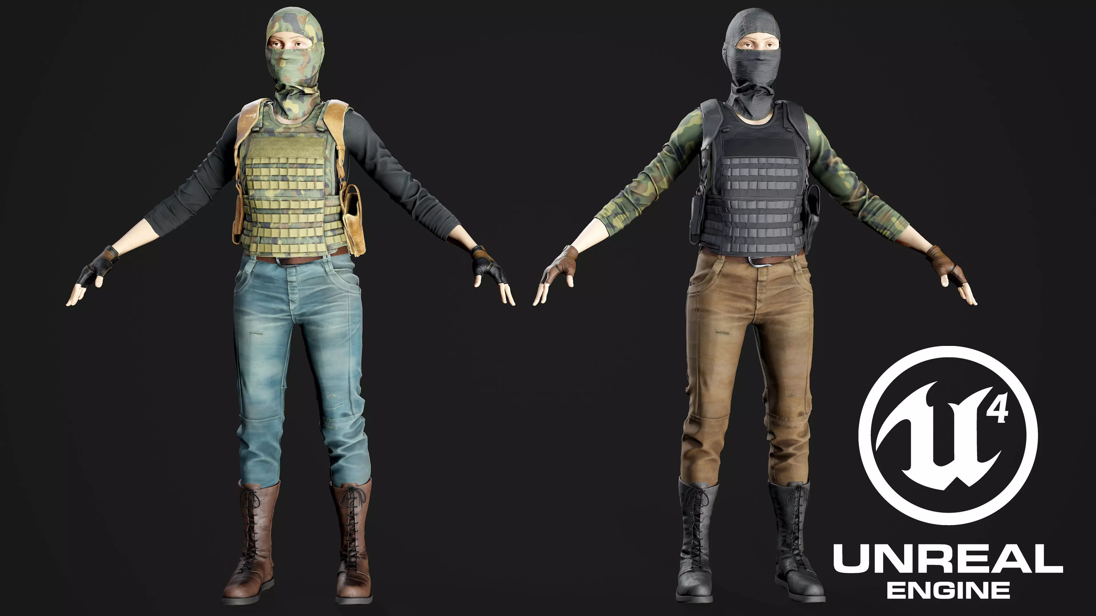 Operator Female - gameready - Unreal Low-poly 3D model_0