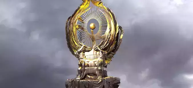 Solar Throne sculpture 