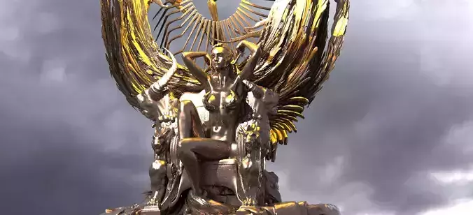 Earth Elements Throne Queen sculpture 
