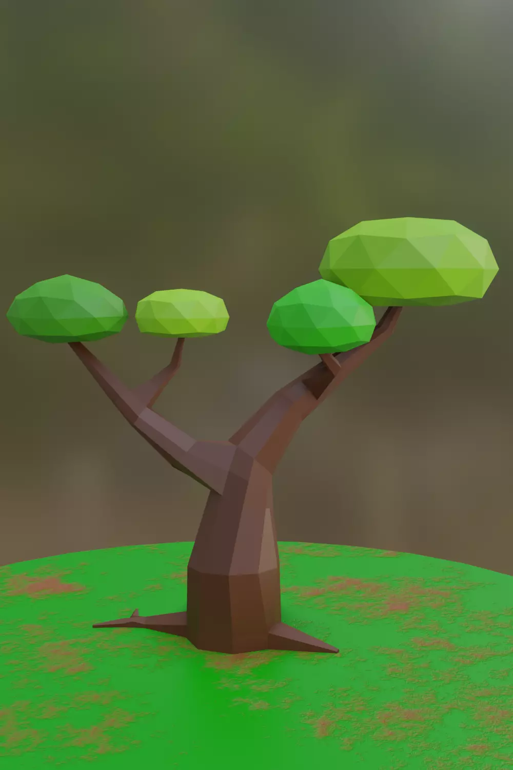 Tree 02 LowPoly Free 3D model_0