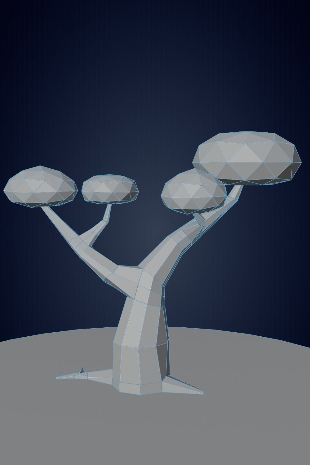 Tree 02 LowPoly Free 3D model_1