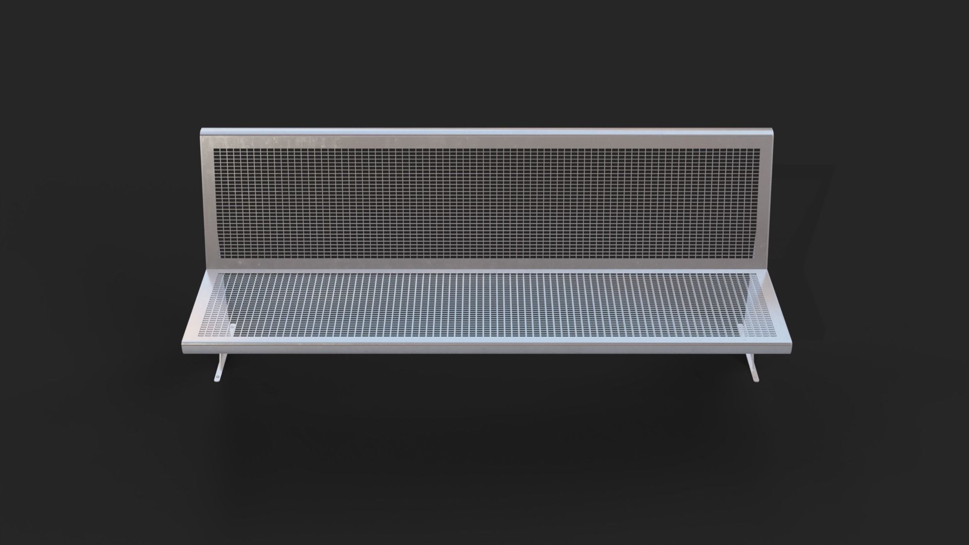 Cerdanyola Barcelona Bench Low-poly Low-poly 3D model_7