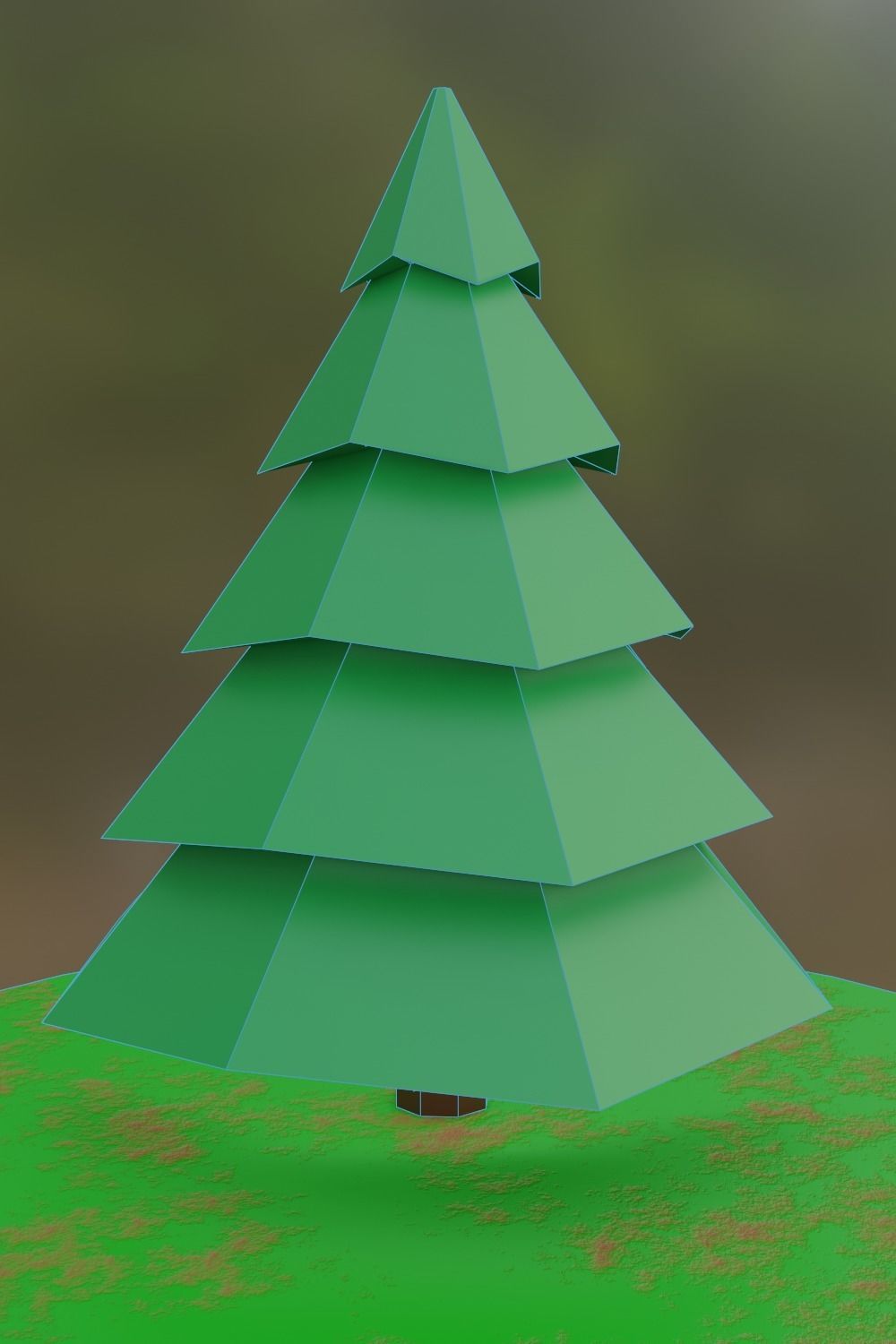 Tree 03 LowPoly Free 3D model_2