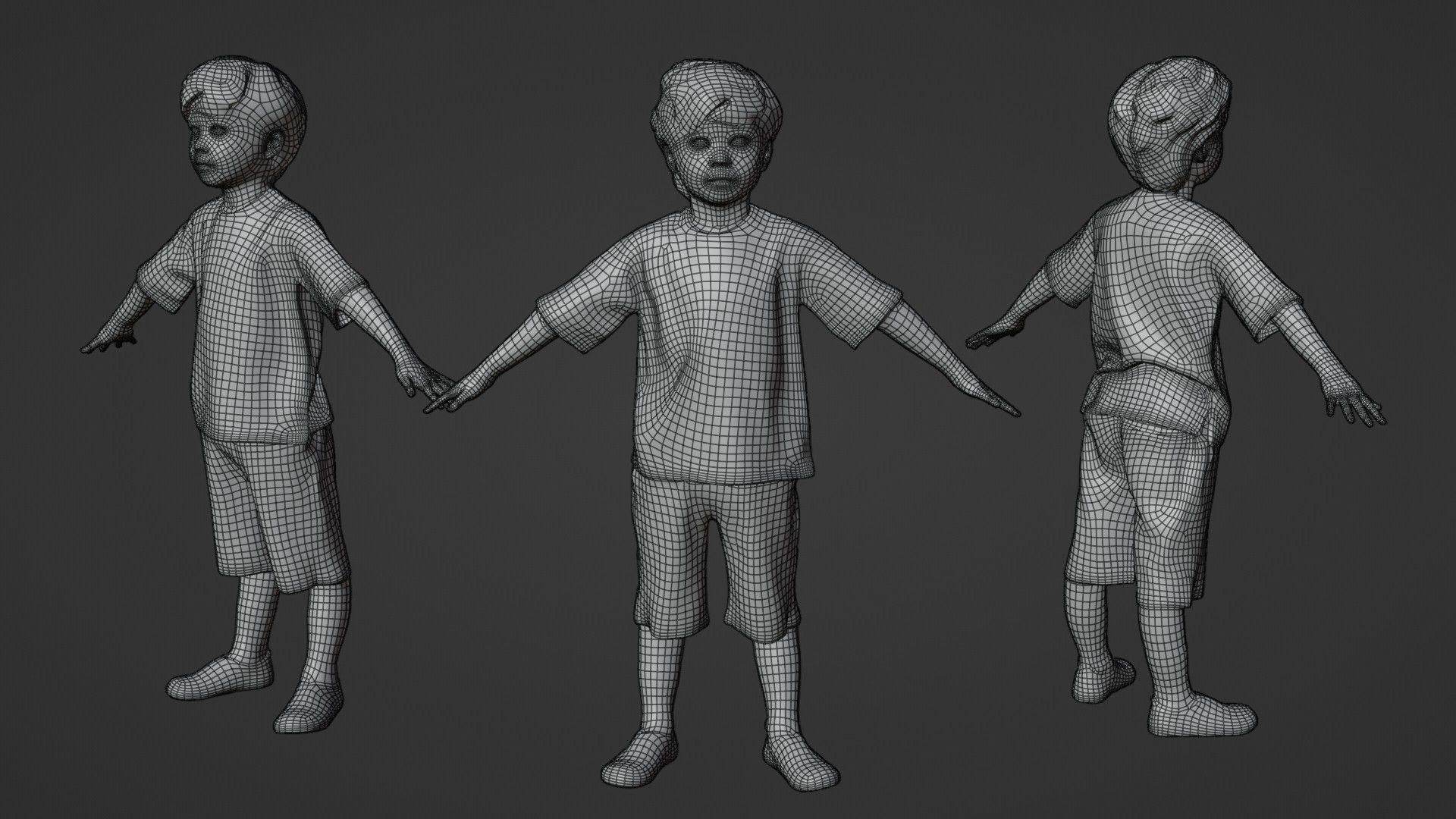 Animated 3D-Boy-japanese 228Rui Shoes Low-poly 3D model_2
