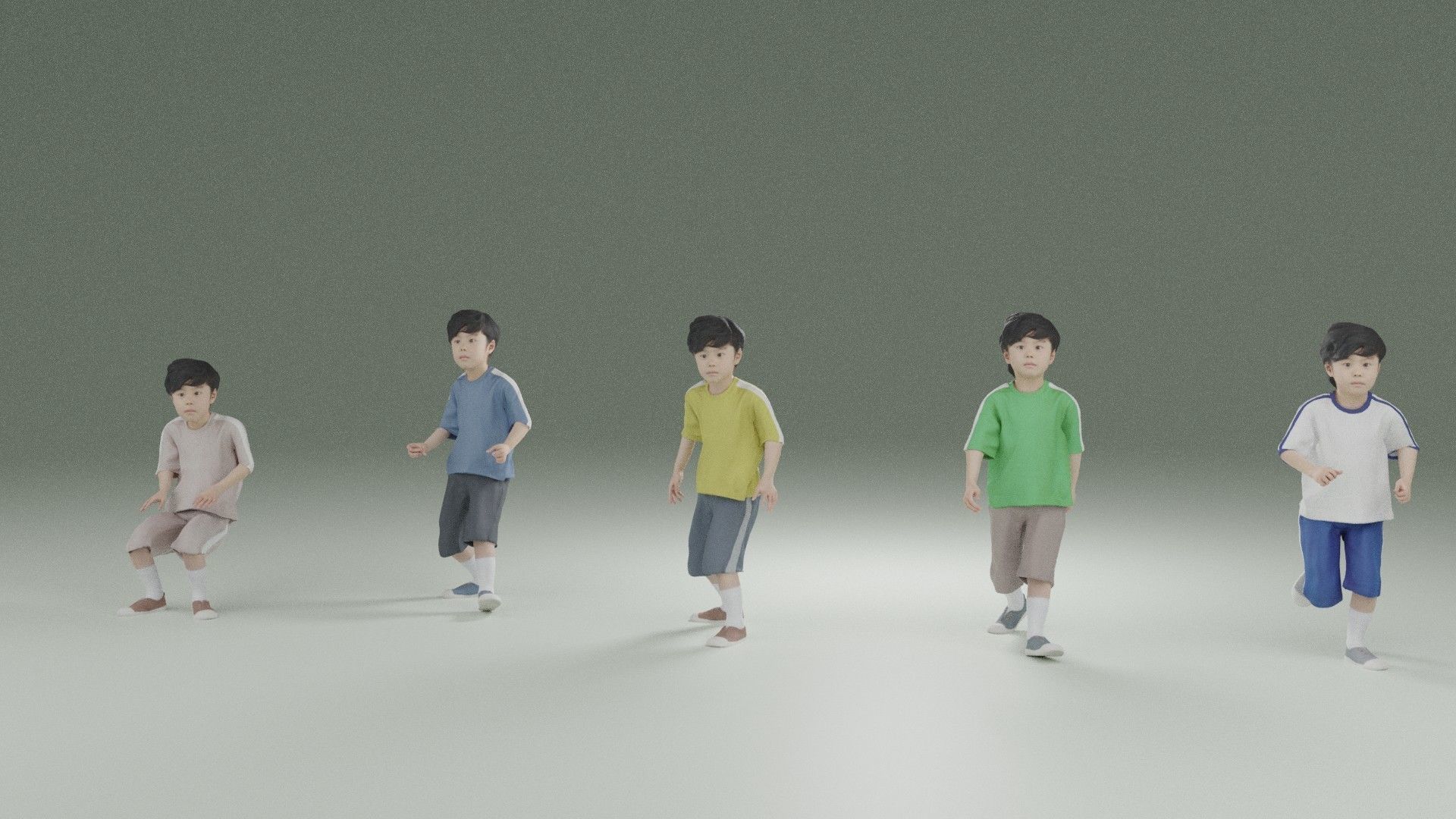 Animated 3D-Boy-japanese 228Rui Shoes Low-poly 3D model_7