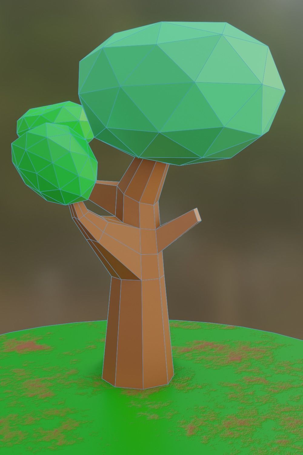Tree 04 LowPoly Free 3D model_2