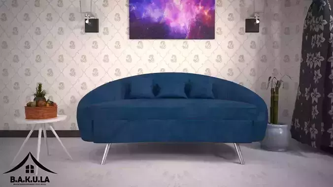 Sofa Blue Velvet