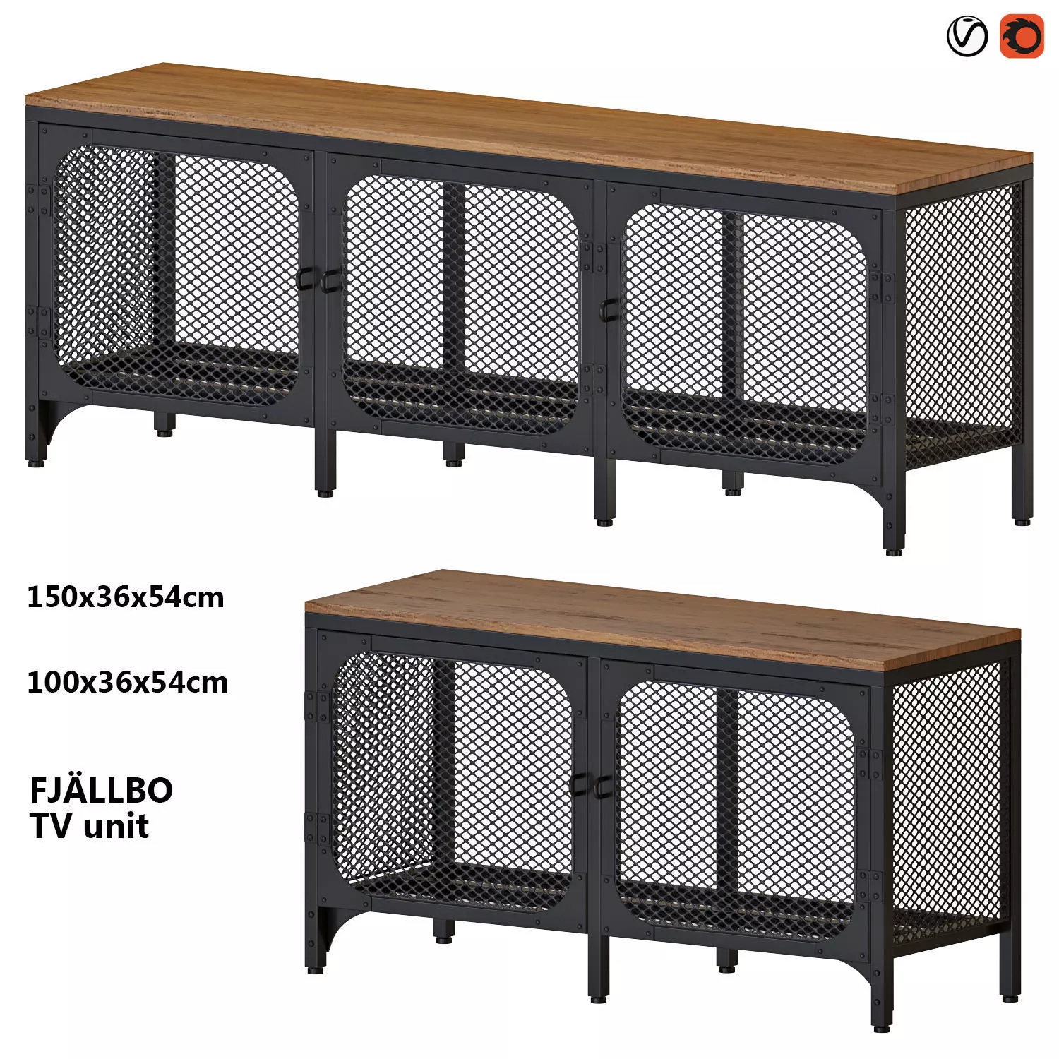 FJALLBO TV unit 3D model_0