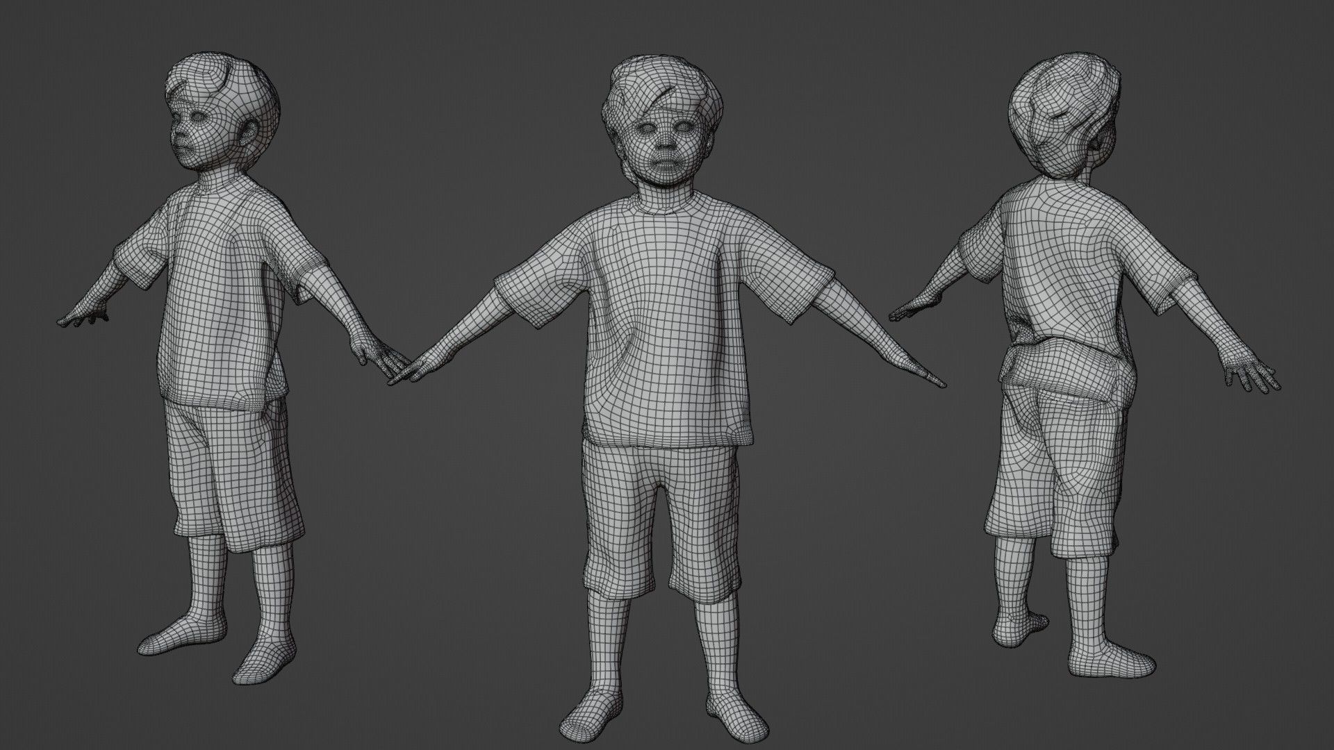 Animated 3D-Boy-japanese 228Rui Socks Low-poly 3D model_1