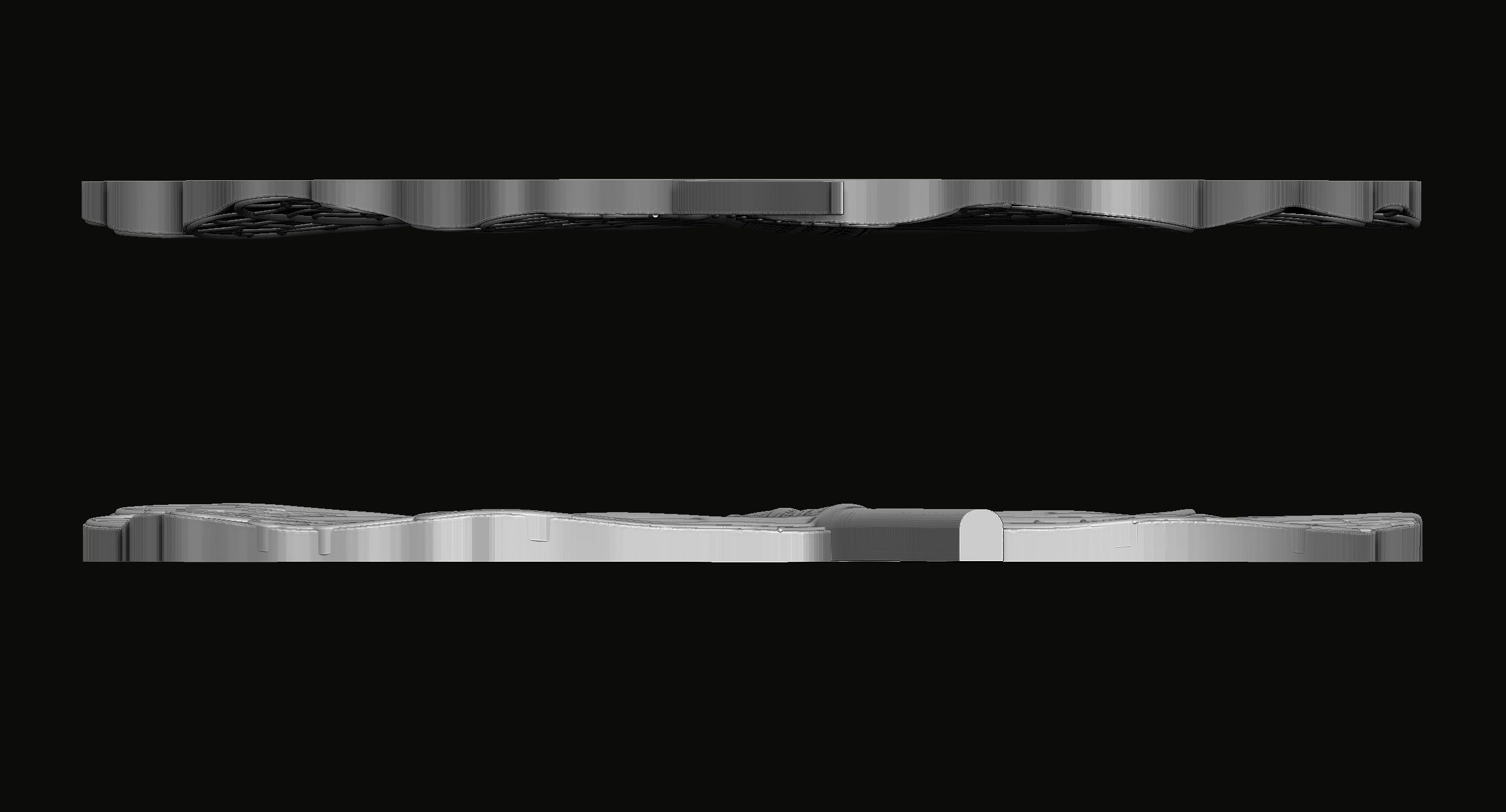 Bodhi leaf Relief 3D print model_5